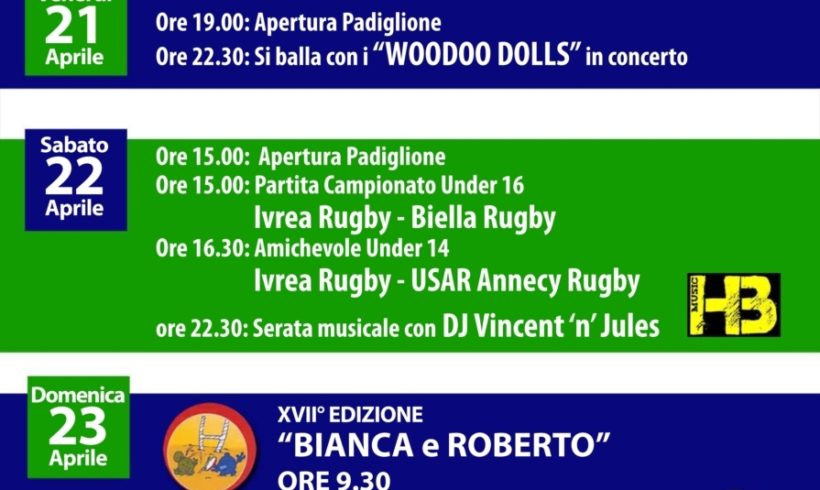 Torneo giovanile nazionale di rugby “Bianca & Roberto”