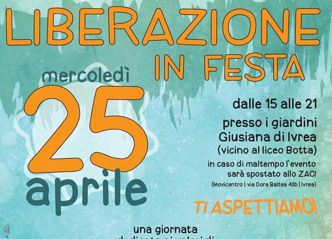 IvreAttiva: “Liberazione in Festa” mercoledì ai Giardini Giusiana