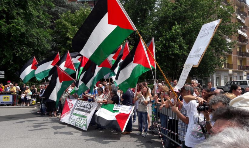 Presidio in sostegno al popolo palestinese