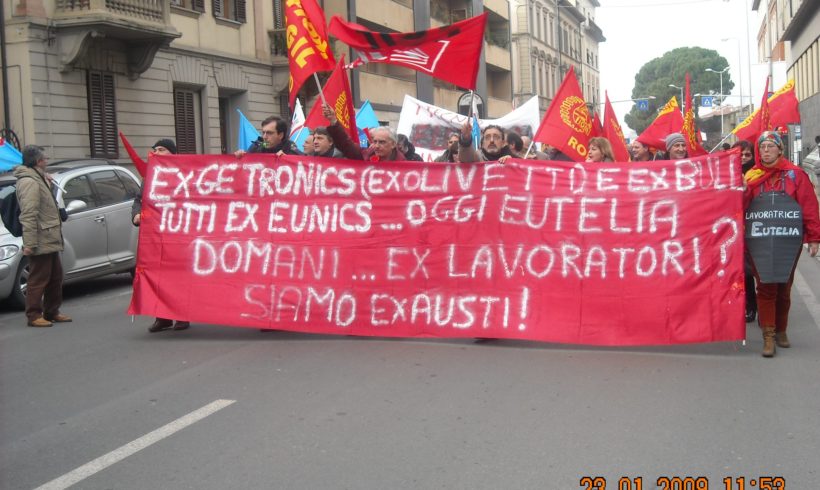 Ex-Eutelia: 10 anni fa la prima grande manifestazione ad Arezzo