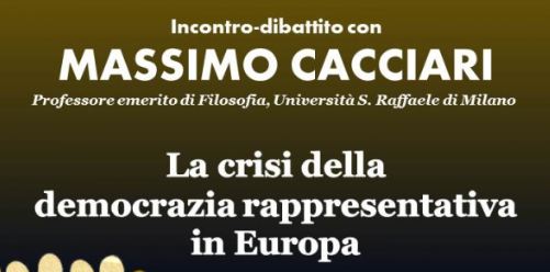 Massimo Cacciari al Forum Democratico parla di crisi della democrazia rappresentativa in Europa