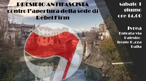 CSA Castellazzo: «Ivrea è antifascista. Nessuno spazio per Rebel Firm»