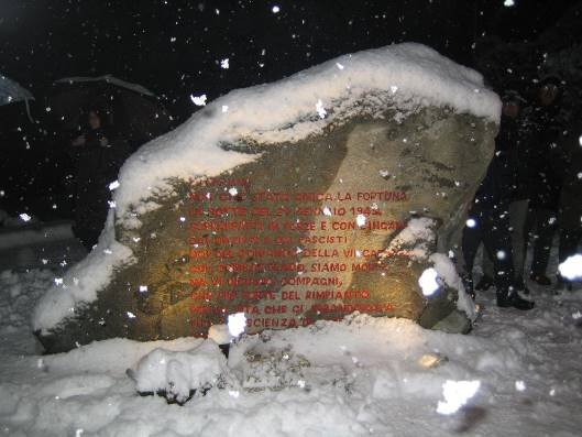 Commemorazione della cattura a Lace del comando partigiano della VII Divisione, 76° Brigata Garibaldi