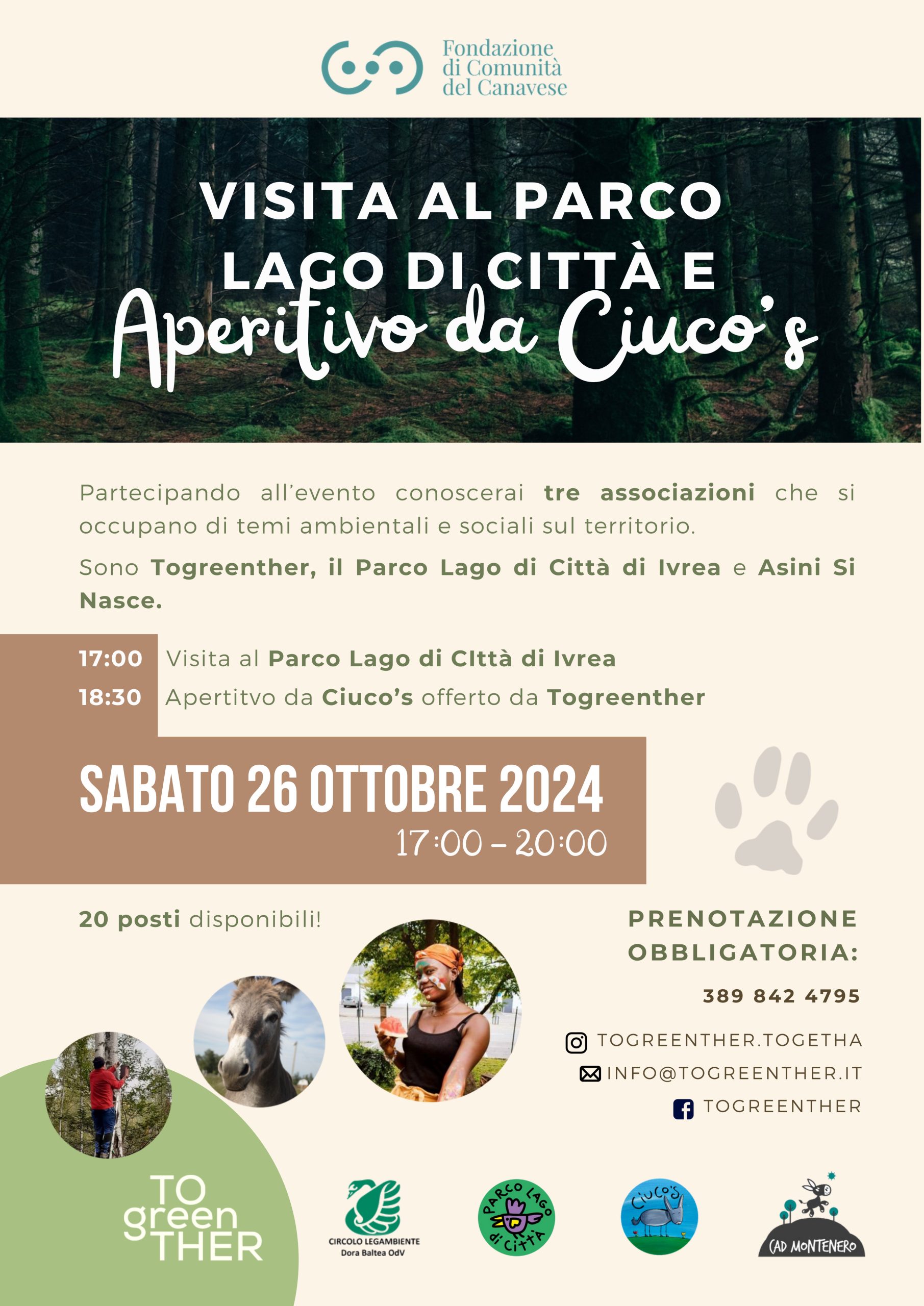 Tre associazioni al Parco Lago di città