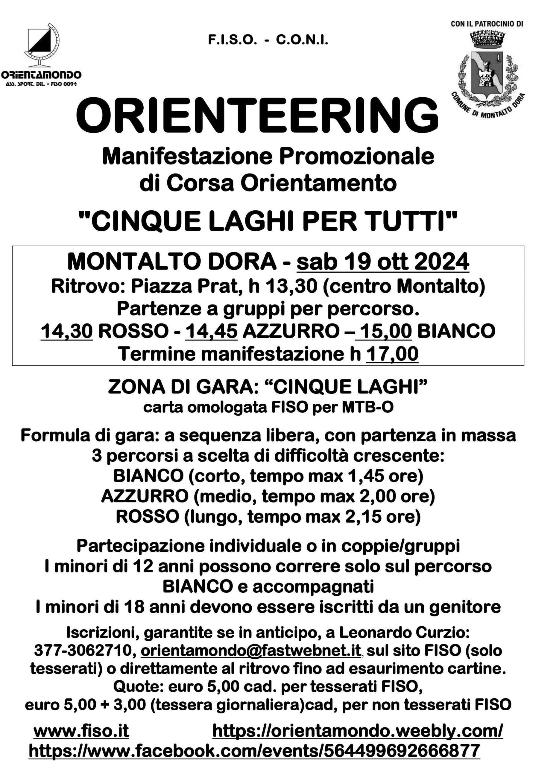 Orienteering per tutti ai 5 laghi