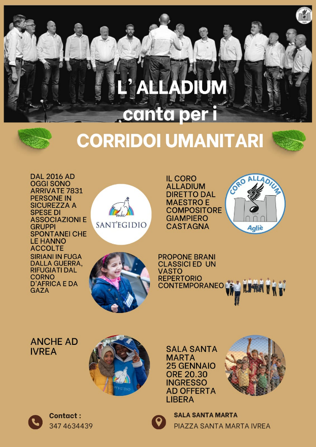 Coro Alladium per i corridoi umanitari