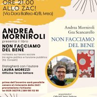 Morniroli allo ZAC mercoledì 21 maggio con un nuovo testo sulla necessità che il lavoro sociale ritrovi la dimensione politica