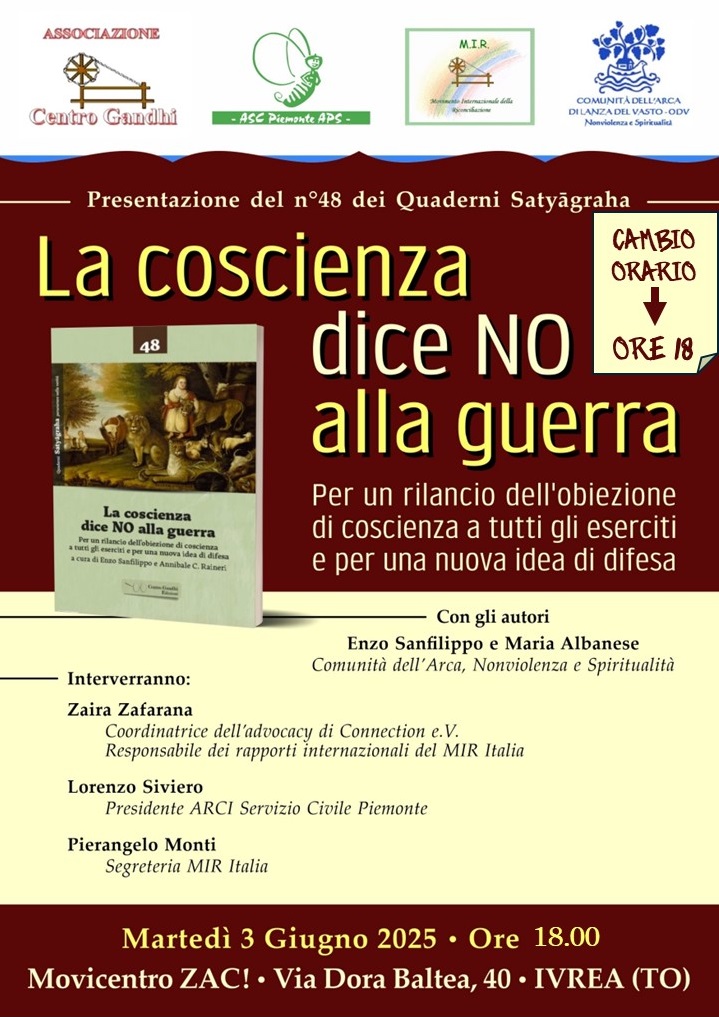 La coscienza dice NO alla guerra