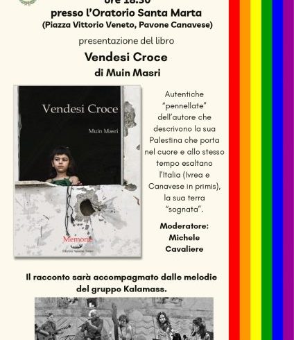 Sabato 11 a Pavone Canavese presentazione del libro Vendesi croce di Muin Masri