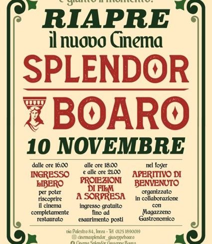Ritorna a vivere lo “Splendor Boaro”, la storica sala cinematografica di via Palestro a Ivrea