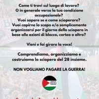 Verso lo sciopero del 28 novembre: uniti contro l’economia di guerra