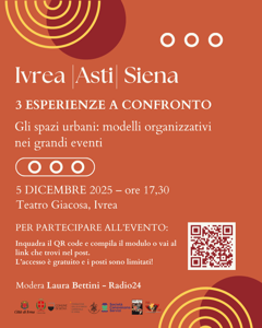 Confronto nazionale sui grandi eventi urbani tra Ivrea, Siena e Asti