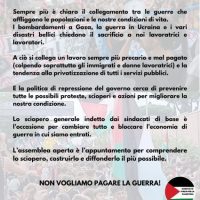 Assemblea aperta verso lo sciopero del 28 novembre