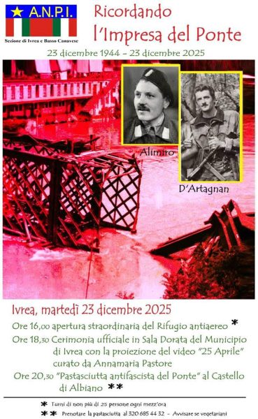 Il ricordo dell’Impresa del Ponte” e la “Pastasciutta antifascista”