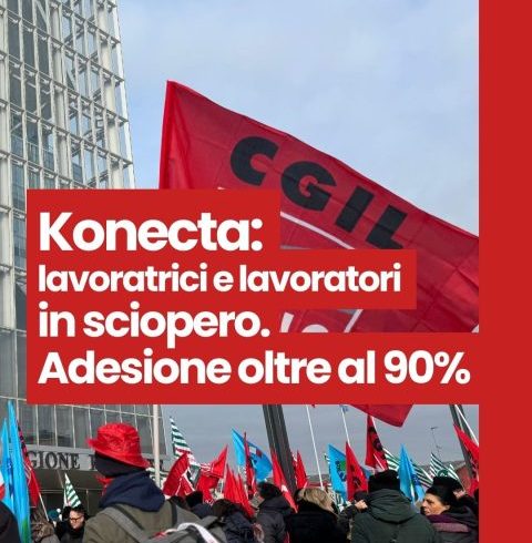 Konecta. Forte mobilitazione, adesione allo sciopero del 13 gennaio al 90%