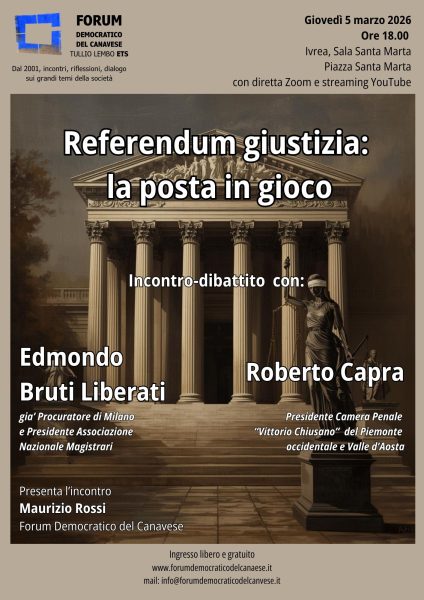 Referendum: dibattito con Edmondo Bruti Liberati