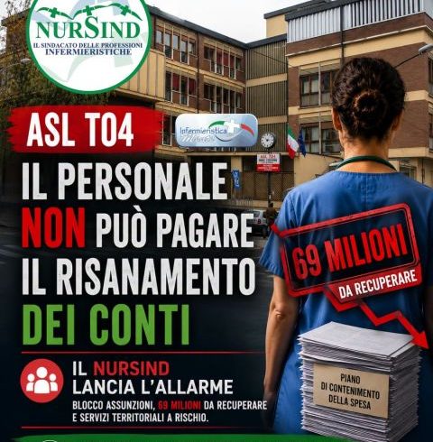 Caos sanità, l’ASL TO4 licenzia i precari. Il Nursind insorge: «Scelta folle, l’assessore Riboldi intervenga»