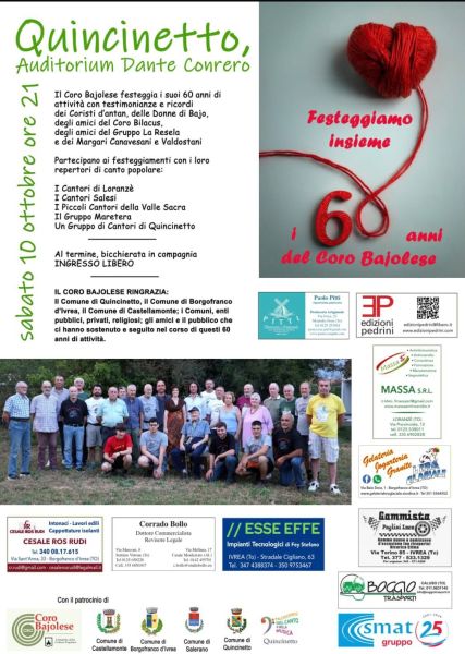 Festa per i 60 anni del Coro Bajolese