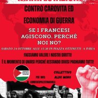 Ivrea in piazza contro guerra, carovita e tagli ai servizi: appuntamento sabato 24 ottobre